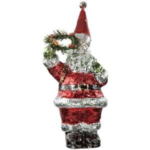   : Shiny Santa with Wreath 19 High Decorative Object: Home & Kitchen