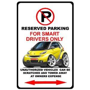  Smart Car Mercedes Muscle Car toon No Parking Sign 