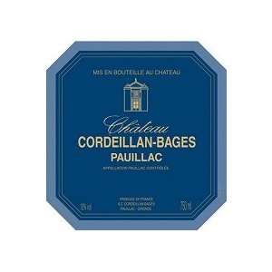   Chateau Cordeillan bages Pauillac 2007 750ML Grocery & Gourmet Food