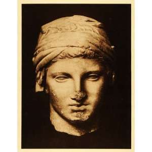  1926 Girl Head Sculpture Athens Plutarchus Greece Art 