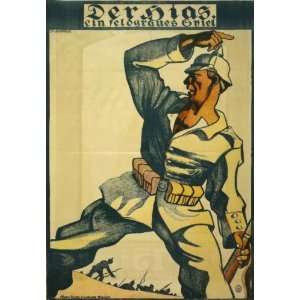  World War I Poster   Der Hias ein feldgraues Spiel 34 X 24 