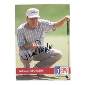  David Peoples autographed Trading Card (Golf): Sports 