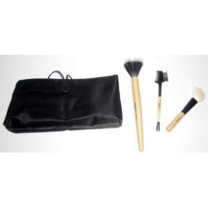  Essence of Beauty Cosmetic Bag and 3 Cosmetic Brushes Set 