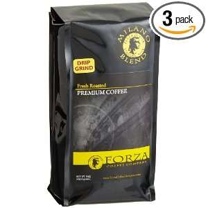 Forza Coffee Milano, Drip Ground Coffee, 16 Ounce Bags (Pack of 3)