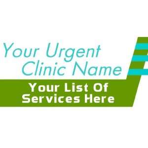  3x6 Vinyl Banner   Urgent Care Clinic List Of Services 