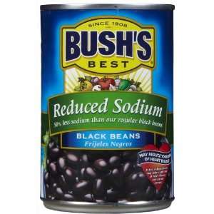 Bushs Best Reduced Sodium Black Beans ~ 15 Oz Can  