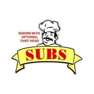  Subs Banner Window Cling Sign 