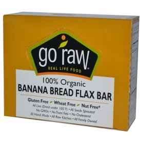 Organic Banana Bread Flax Bar, 10 Bars, 12 g Each  Grocery 