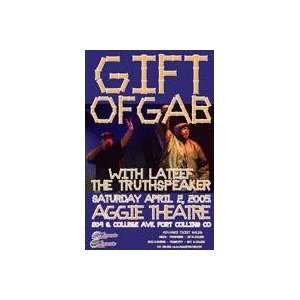  Gift Of Gab Aggie Ft Collins Colorado Gig Poster: Home 