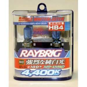 9006 Raybrig White Blaster 4,400K 55 Watt = 100 Watt Replacement Light 