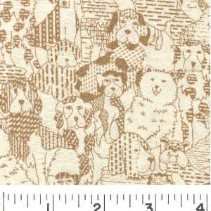  45 Wide DOG SHOW   IVORY Fabric By The Yard: Arts 