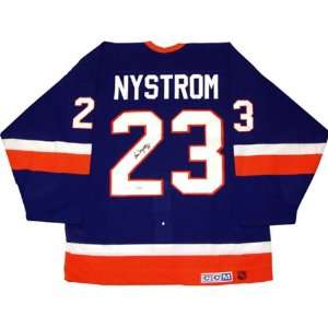  Bobby Nystrom New York Islanders Autographed Blue Jersey 