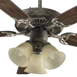 Quorum International 77525 1758 3 Light Ceiling Fan   Mystic Silver