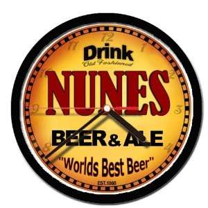  NUNES beer and ale cerveza wall clock: Everything Else