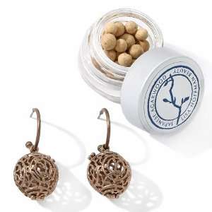  Lisa Hoffman Perfume Jewelry Bronzetone Drop Earrings with 