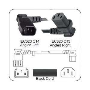  Power Cord IEC 60320 C14 Plug Left to C13 Connector Right 6 Feet 10a