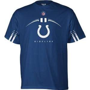   Colts 2011 Reebok Sideline Gun Show Blue T shirt: Sports & Outdoors