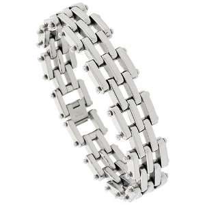 inch Gents Surgical Stainless Steel Bar Bracelet, 11/16 inch 