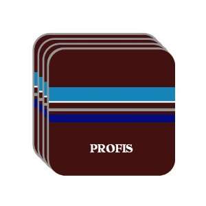 Personal Name Gift   PROFIS Set of 4 Mini Mousepad Coasters (blue 