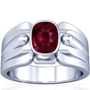  Platinum Cushion Cut Ruby Solitaire Ring (GIA Certificate 