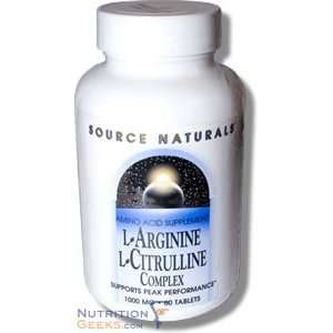  Source Naturals L Arginine / L Citrulline Complex, 60 