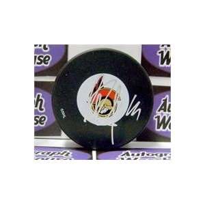   Meszaros autographed Hockey Puck (Ottawa Senators): Sports & Outdoors