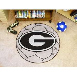   Bulldogs 29 Diameter Soccer Ball Shaped Area Rug