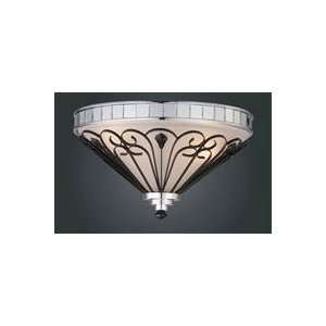 Trump Home 1502 3 Mercer 3 Light Flush Mount in Polished Chrome with 