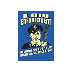  Retro Spoofs Law Enforcement Perps Down Stairs Magnet 