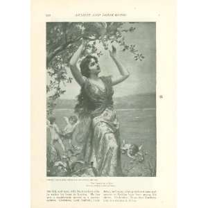  1897 Print The temptation of Eve by Edouard Bisson 