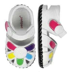    Pediped Daisy White Multi Sandal Size   12 to 18Months: Baby