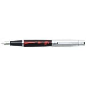  Sheaffer 300 Chrome Cap Fountain Pen (Red Medium): Office 
