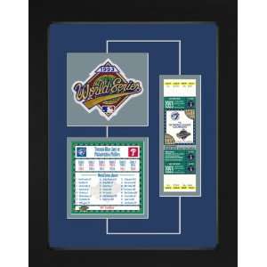  Toronto Blue Jays 1993 World Series Replica Ticket & Patch 