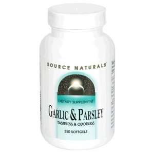 Source Naturals Garlic & Parsley, Tasteless & Odorless, 250 Softgels 