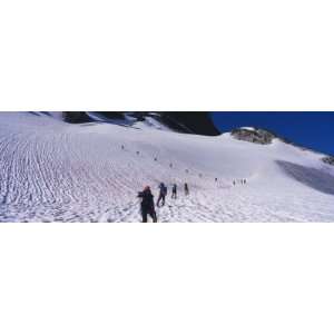 Hikers Walking on Snow, Vowell Glacier, Bugaboos Provincial Park 