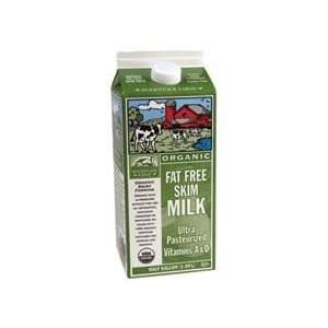 Woodstock Organic Fat Free Skim Uht Milk, Size 64 Oz (Pack of 6 