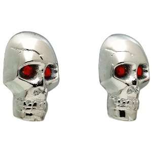    Decal Sticky Skulls; chrome skull; red eyes
