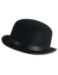 New Black Felt Bowler Derby Hat Costume Dance Plays Large   Large