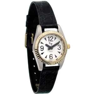  Low Vision Watch Womens White Face Leather Band: Health 