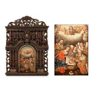    Cedar altarpiece, Birth of Jesus with Baltazar Home & Kitchen