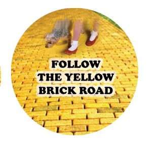  Follow the Yellow Brick Road ~1.25 Button Pinback 