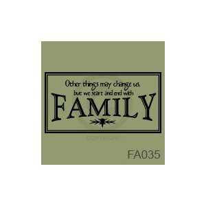  FAMILY OTHER THINGS MAY CHANGE WALL WORD ART WITH FRAME 