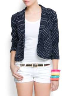  Mango Womens Polka dot Blazer Mango Clothing