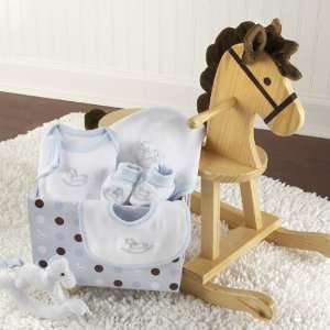 Rockabye Baby Rocking Horse with Plush Toy and Layette 