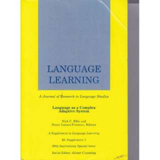 Language Learning A Journal of Research in Language Studies (Language 