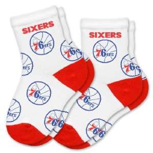  NBA Philadelphia 76ers Kids Socks, 2 Pack, Infant: Sports 