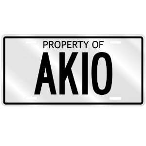  NEW  PROPERTY OF AKIO  LICENSE PLATE SIGN NAME: Home 