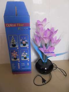 Novel Fiber Optic Orchid Flower Color Change Lamp   new for home 