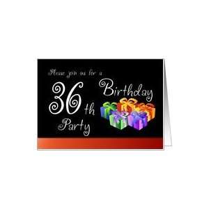  36th Birthday Party Invitation   Gifts Card: Toys & Games