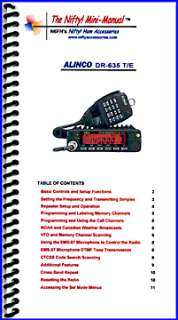 Alinco DR 635T Nifty Operating Guide, DR 635, DR635  